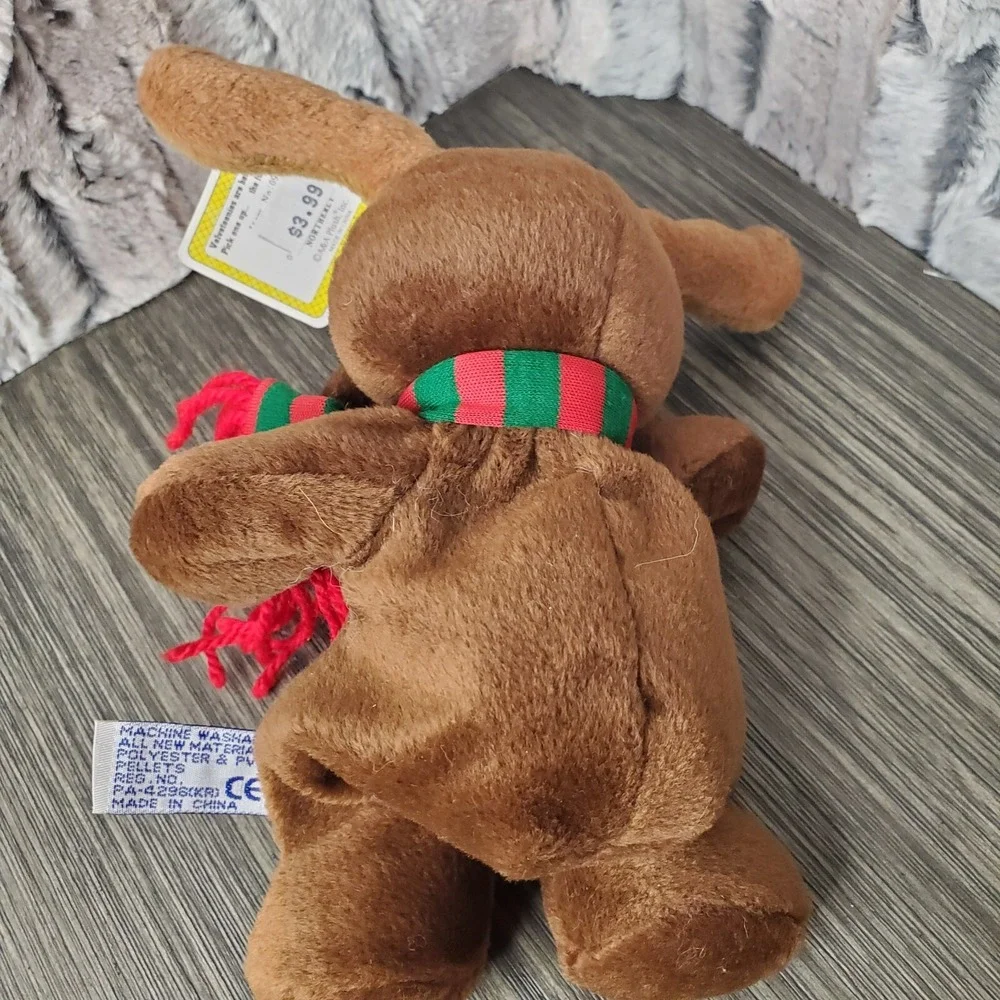 A&a Global Velventeenie Beanie Moose And Christmas Houbd Dog Holiday Plush Lot
